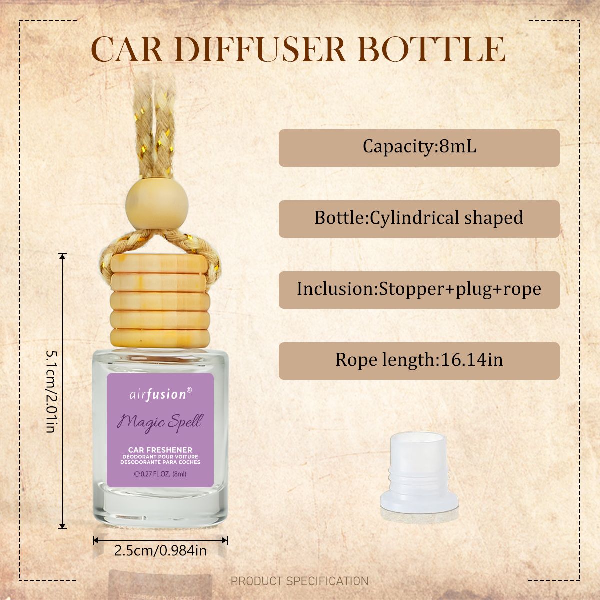 Magic Spell+Secret Desire+Love Seduce+Sweet Pea, Car Freshener Bundle 4x 0.27 oz