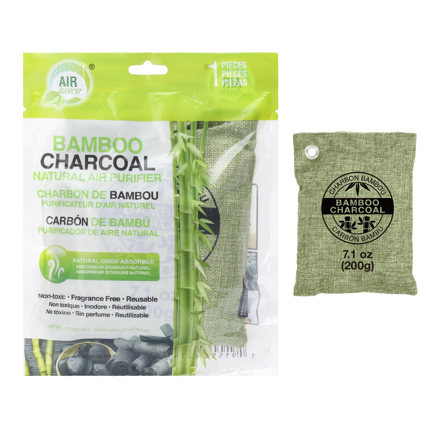 Bamboo Charcoal Odor Absorber 7.1oz 1 Pc