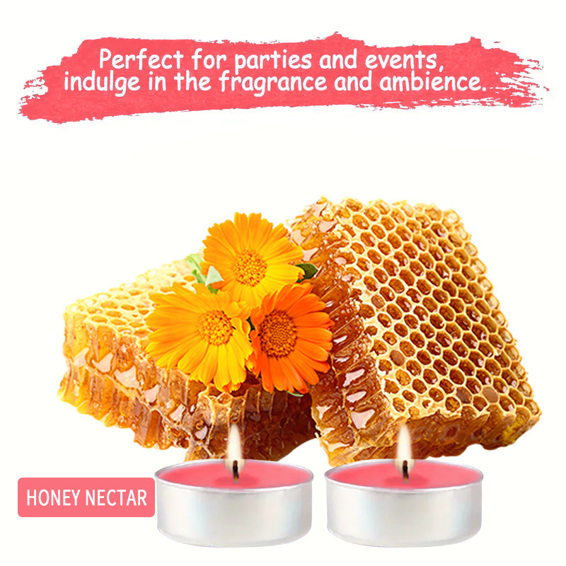 Tea Lights Candles Honey Nectar 0.35 oz 10 Pcs