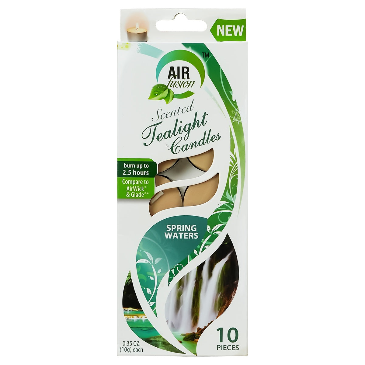Tea Lights Candles Spring Waters 0.35 oz 10 Pcs