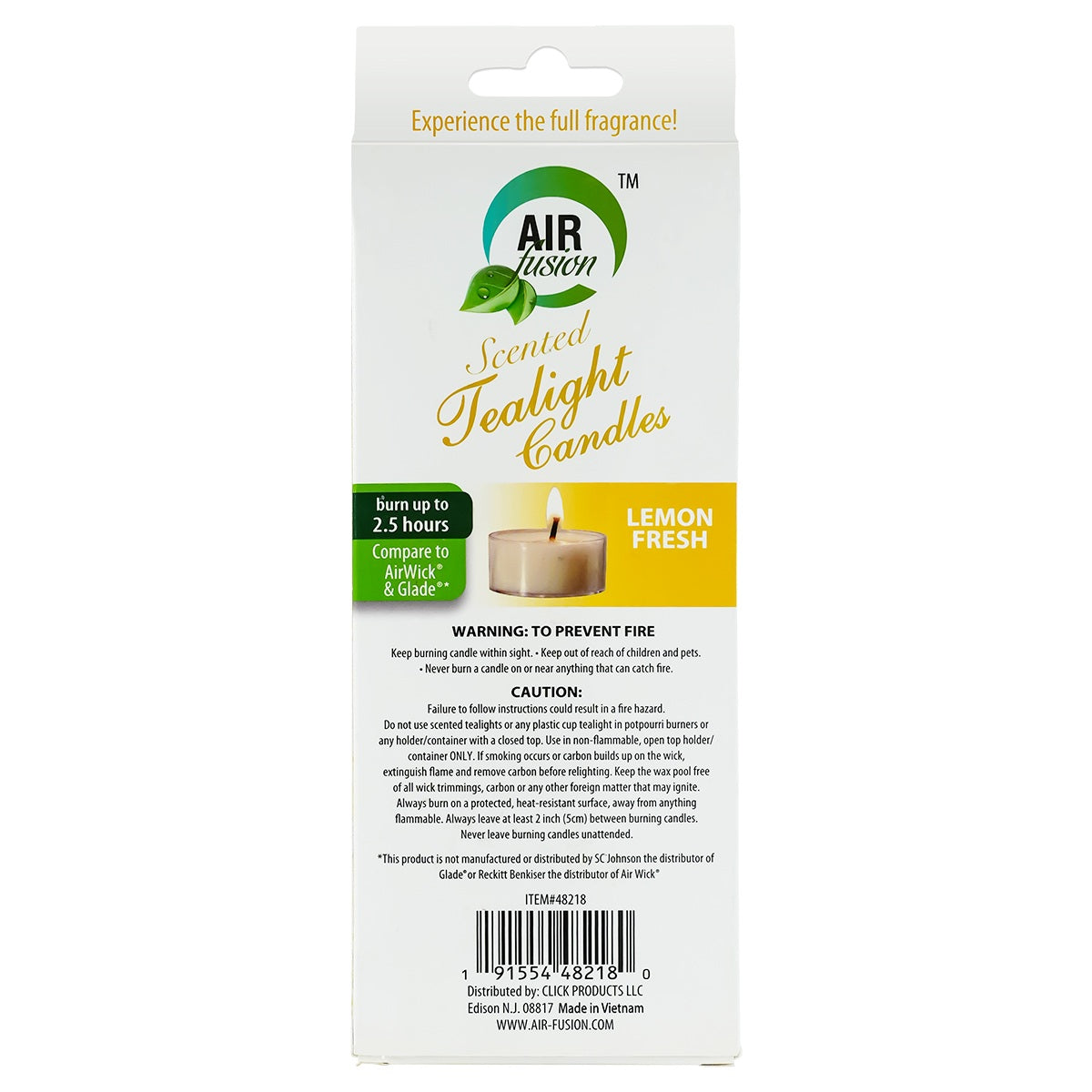 Tea Lights Candles Fresh Lemon 0.35 oz 10 Pcs