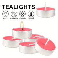 Tea Lights Candles Purple Apple Cinnamon 0.35 oz 10 Pcs