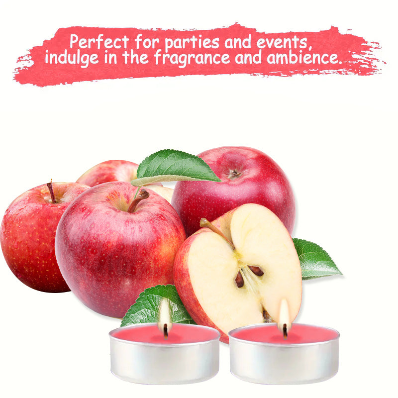 Tea Lights Candles Purple Apple Cinnamon 0.35 oz 10 Pcs
