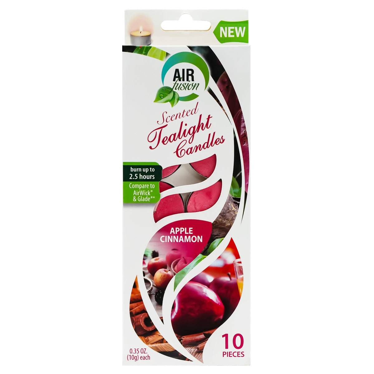 Tea Lights Candles Purple Apple Cinnamon 0.35 oz 10 Pcs