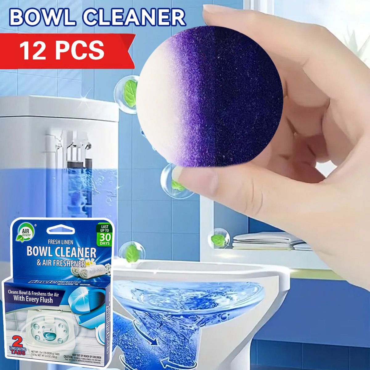 Automatic Toilet Bowl Linen 2 Pack
