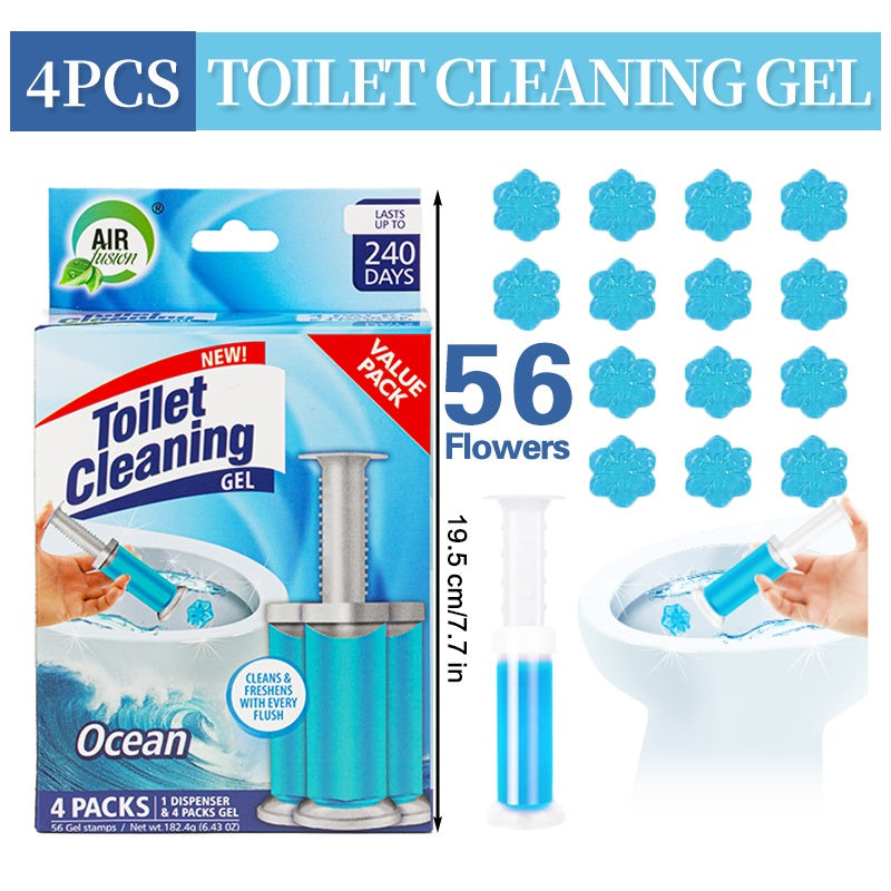 Toilet Cleaning Gel Stamp  Ocean Fresh 1.61 oz 4 Packs