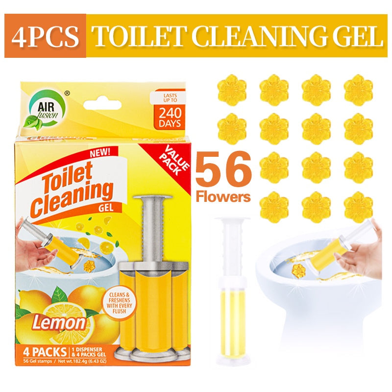 Toilet Cleaning Gel Stamp Lemon 4 Packs