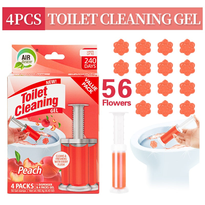 Toilet Cleaning Gel Stamp Peach 1.61 oz 4 Packs