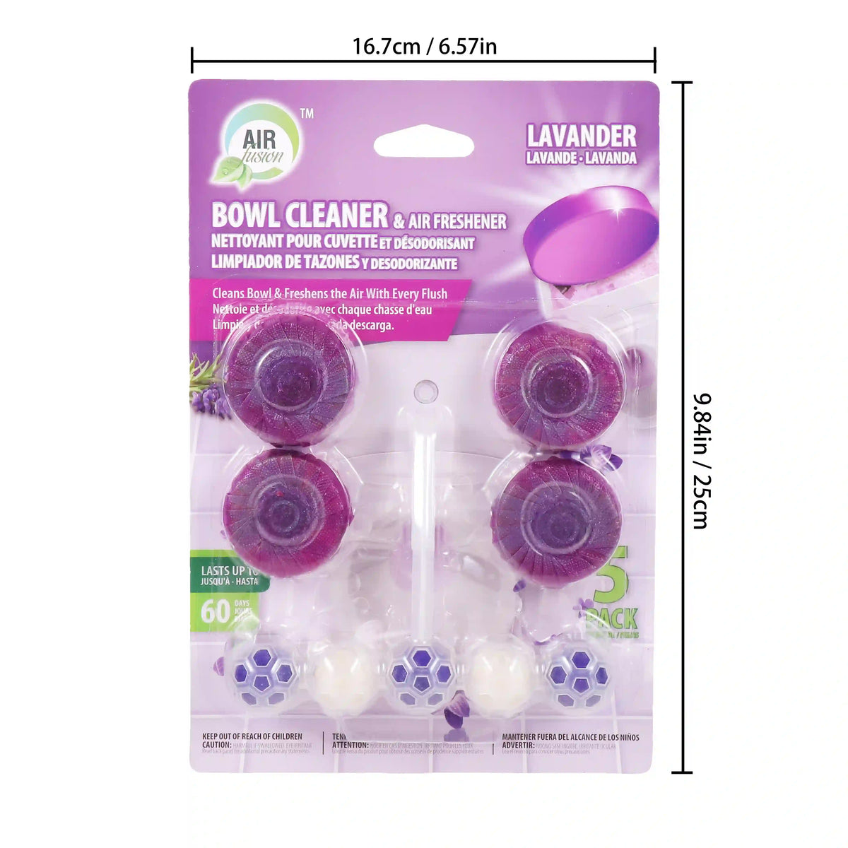 Hanger Toilet Cleaner & Tablets Set Lavender 4 × 1.75 oz + 2 oz x 1