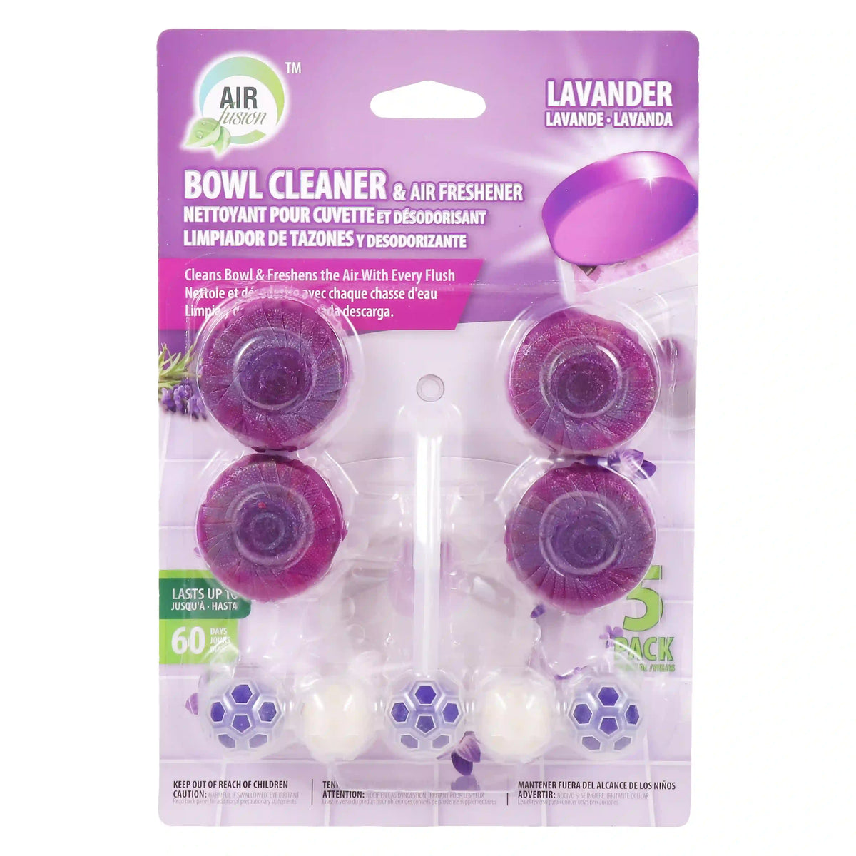Hanger Toilet Cleaner & Tablets Set Lavender 4 × 1.75 oz + 2 oz x 1
