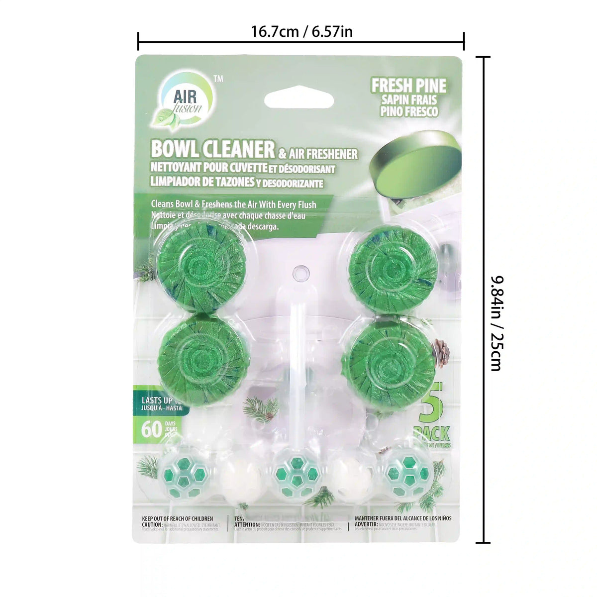 Hanger Toilet Cleaner & Tablets Set Pine 4 × 1.75 oz + 2 oz x 1