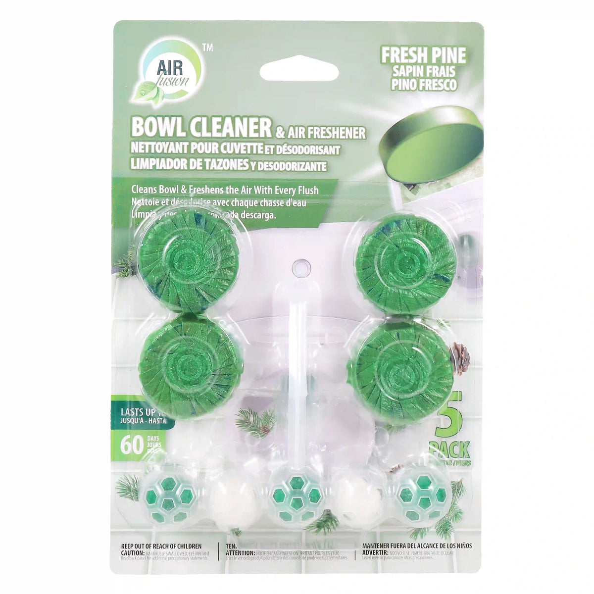 Hanger Toilet Cleaner & Tablets Set Pine 4 × 1.75 oz + 2 oz x 1