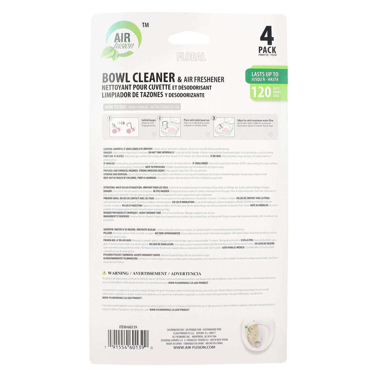 Air Fusion Toilet Bowl Cleaner 16pk Fresh Lavender