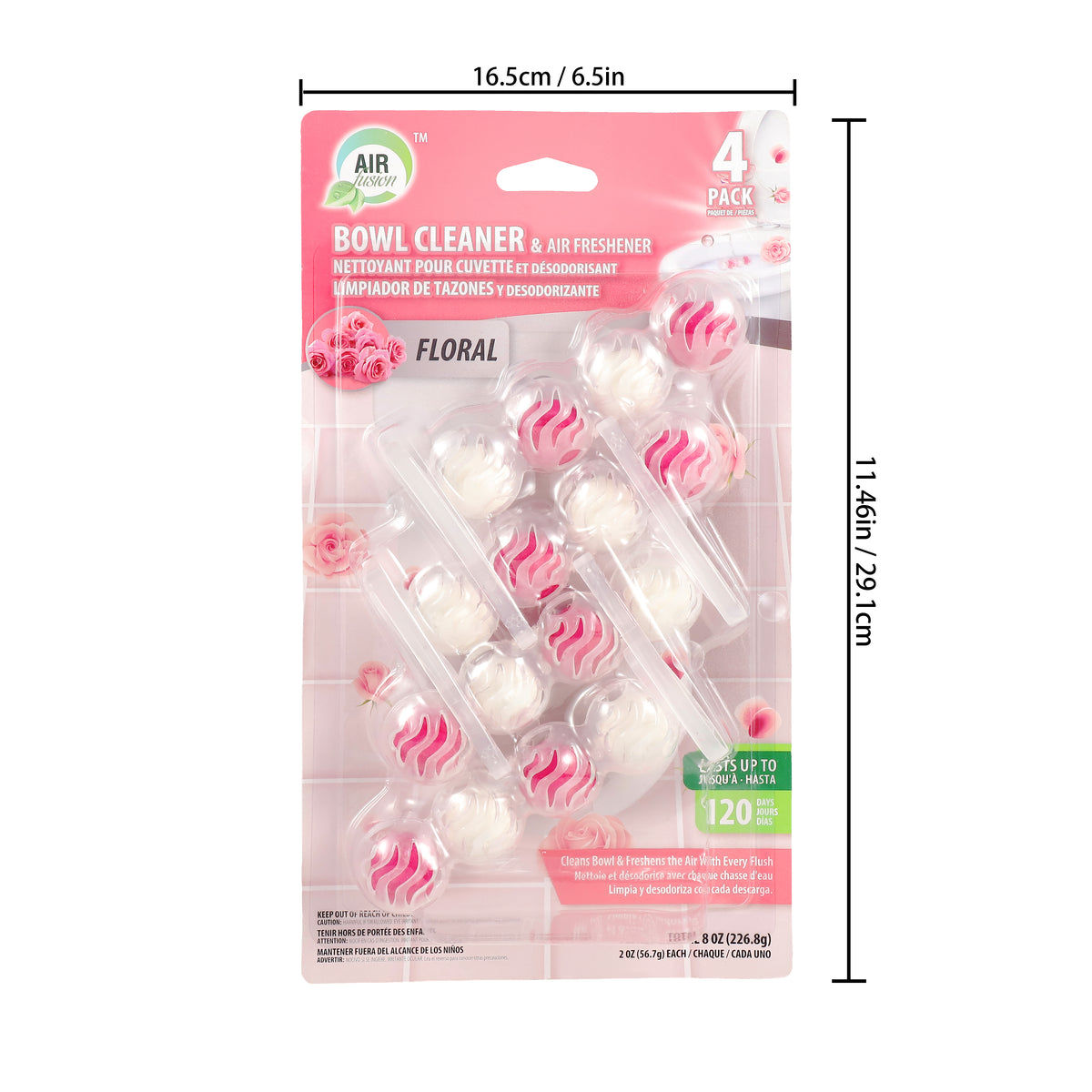 Air Fusion Toilet Bowl Cleaner 16pk Floral