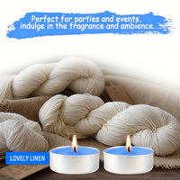 Tea Lights Candles Lovely Linen 0.35 oz 10 Pcs