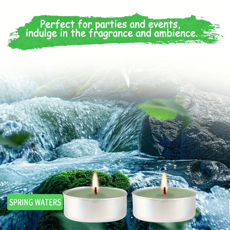Tea Lights Candles Spring Waters 0.35 oz 10 Pcs