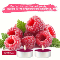 Tea Lights Candles Burgundy Berry Blast 0.35 oz 10 Pcs