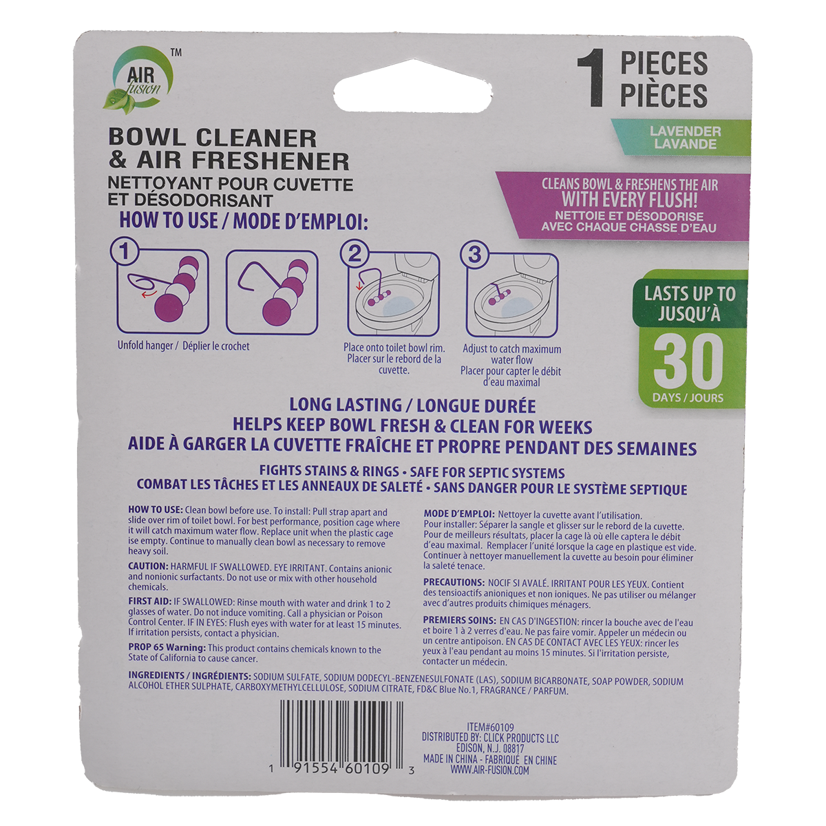 Hanger Toilet Cleaner Lemon 1 Count