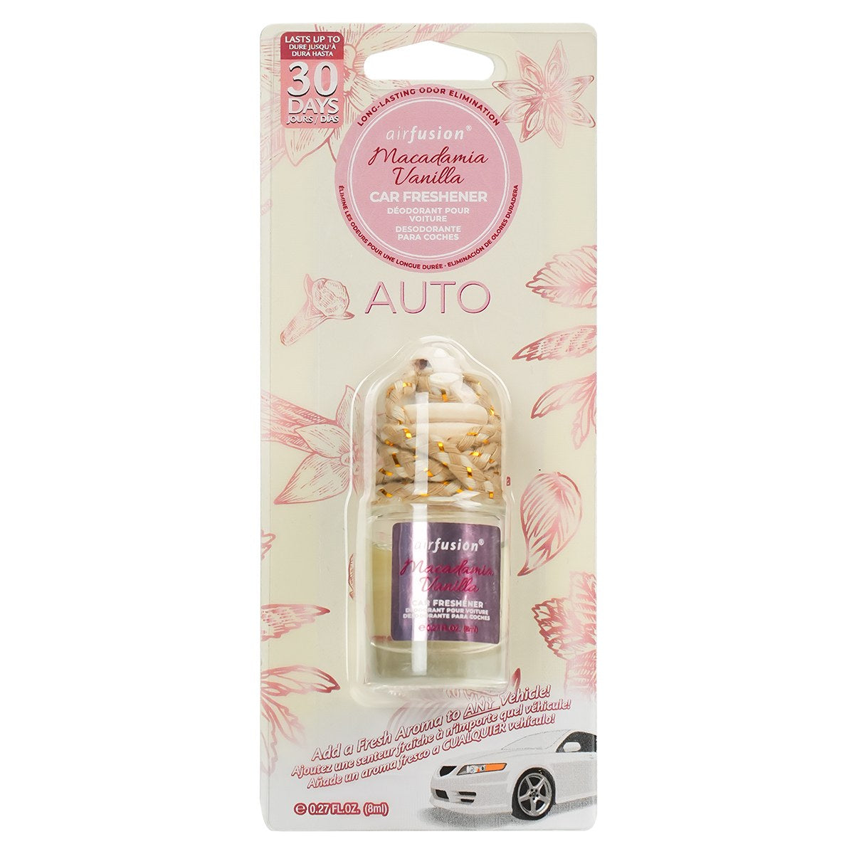 Rose Blossom Car Air Freshener - Elegant Floral Scent