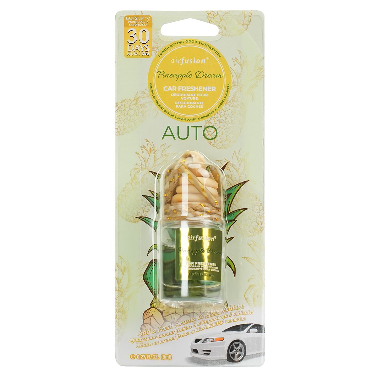Pineapple Dream Car Air Freshener - Tropical Fresh Scent